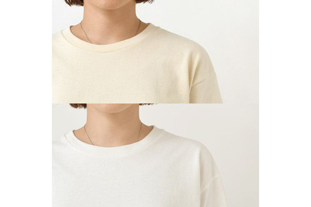 nayuta オーガニックコットン レディース コンパクトTシャツ HW10／1 オフホワイト【M】 秋田県 大仙市