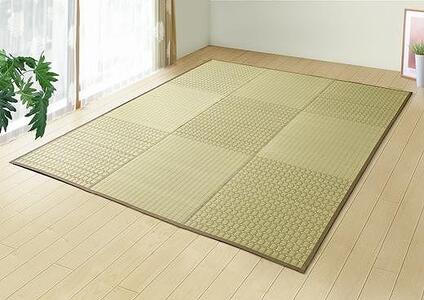 国産い草ラグ DX桃山 ベージュ 200×200