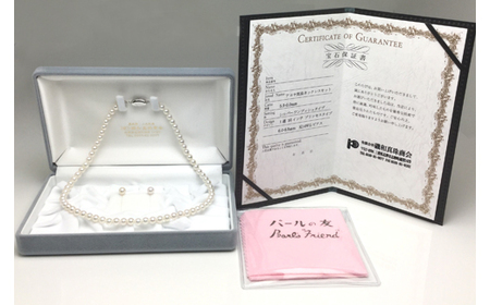 老舗の真珠専門店・高品質アコヤ真珠ネックレス・ イヤリング セット5.5～6.0ミリ / 伊勢志摩 志摩 三重県 真珠 パール あこや アクセサリーネックレス イヤリング ピアス セット ジュエリー 