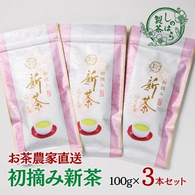 ふるさと納税 西都市 【新茶】お茶農家直送　初摘み新茶3本セット[2520]