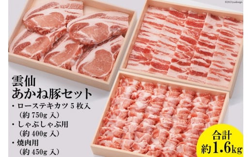 
										
										雲仙あかね豚 ロース 750g 焼き肉450g しゃぶしゃぶ 400g セット [雲仙どまんなか 長崎県 雲仙市 item1681] 豚肉 ぶたにく国産 セット 冷凍 ブランド豚 100％
									