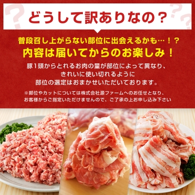 【訳あり】十勝ホエー豚 豚肉 詰め合わせ 約2kg 部位おまかせ! 豚丼の具 ひき肉 小分け【配送不可地域：離島】