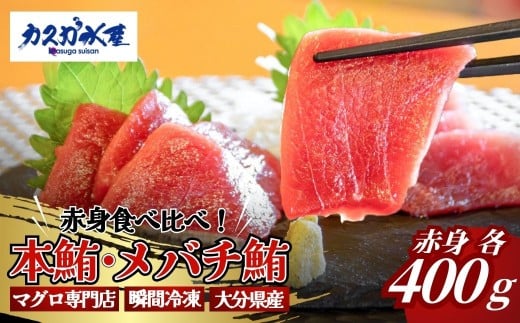 【本マグロ・メバチまぐろ / マグロ食べ比べ】まぐろ赤身食べ比べセット (各400g／計800g) | 本まぐろ マグロ まぐろ冊 マグロ刺身 まぐろ食べ比べ メバチマグロ まぐろ丼 マグロ刺身 あか