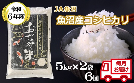 令和7年産 魚沼産コシヒカリ定期便5kg×2袋×6回（毎月お届け）JA魚沼 / 定期便 定期便 定期便 定期便