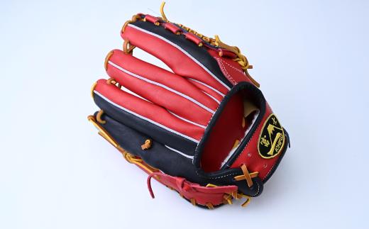 【赤×紺】一富士 軟式グラブ 内野手オールラウンド用 カラーグラブ | 野球 内野手 グラブ オールラウンド 軟式 スポーツ 職人 一富士 野球グローブ 池北工房 埼玉県 上尾市