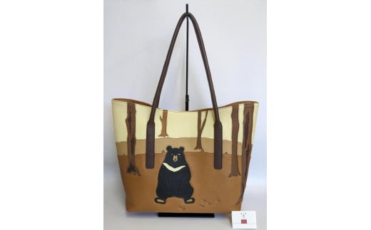 
「鞄工房　香」森のくま レザーショルダーバッグ
