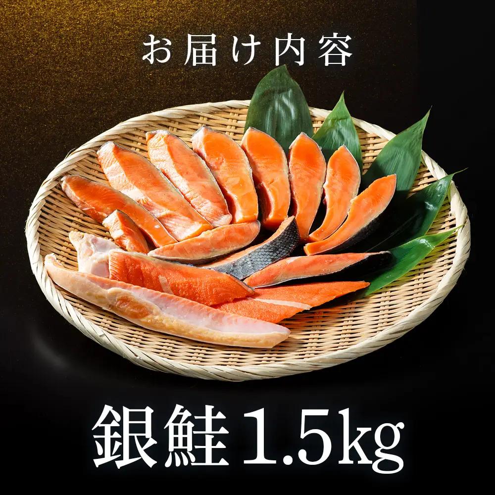 訳あり 塩銀鮭 切り身 1.5kg バラ凍結 職人手切り 北海道知内町加工 三洋食品 冷凍 鮭 お弁当 おかず