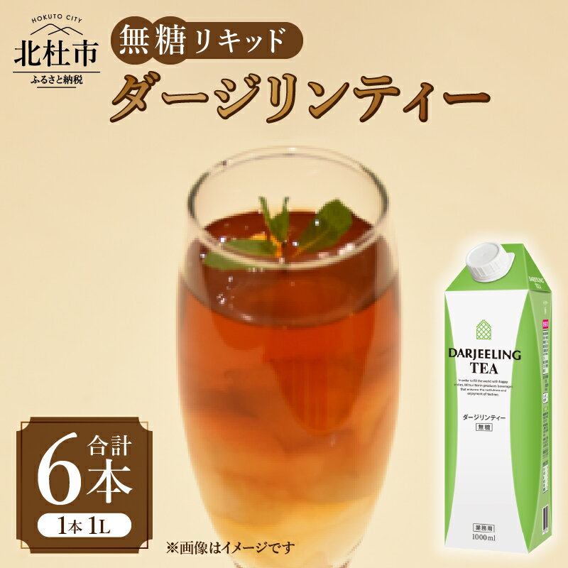 【ふるさと納税】 ダージリンティ 無糖 紅茶 ホワイトノーブル 1L 1000ml×6本 紙パック 無糖リキッド アレンジティー 飲料 日東紅茶 業務用 優雅 贅沢 ティータイム 山梨県 北杜市 送料無料