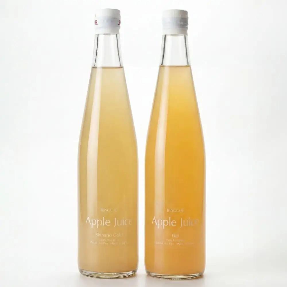 RINGO IE Apple Juice 500ml 2本 セット ( リンゴイエ りんご ジュース 山形県産 果汁 100% 無添加 ストレート 500ml ふじ ・ シナノゴールド 果汁 フルーツ