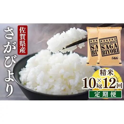 [令和7年産] ＜定期便12回＞  さがびより 白米 10kg×12回