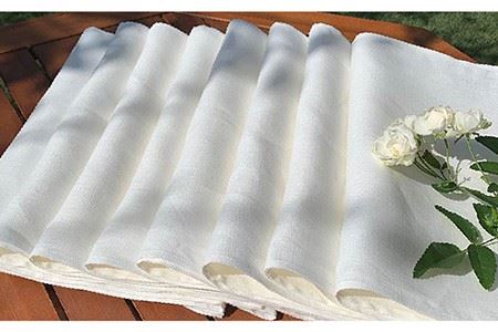 長く使える上質のリネン100％のフェイスタオル8枚セット 吉野ヶ里町/Dondonyokunaru [FCF006]