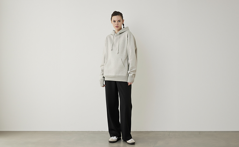 パーカー アンユースレス スニットパーカー 服 洋服 ファッション 耐久性 上品 コーマ糸 無撚糸コットン 洗濯可能 墨田区 東京都 ブラック/XL