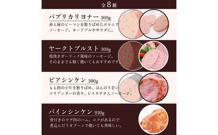 ハム 高座豚 手造り ソーセージ 8種 詰め合わせ ハム