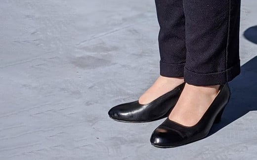 BL040【ももはら靴工房】木型から作るオーダーシューズ（プレーンパンプス）黒