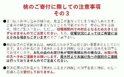 桃　あかつき【太鼓判・優糖生】約3kg