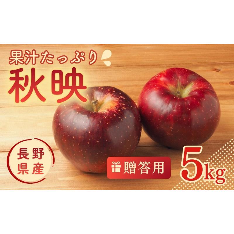 【ふるさと納税】JAうえだから仕入れています りんご 秋映　あきばえ 5kg 贈答用 信州 フルーツ 果物　お届け：2026年10月上旬～下旬