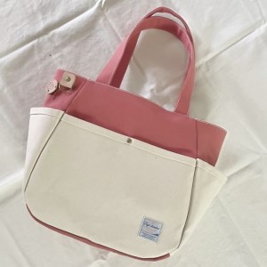 【ころりん工房】ふとっちょころりん／ピンク／富士金梅 8号帆布バッグ [3372]