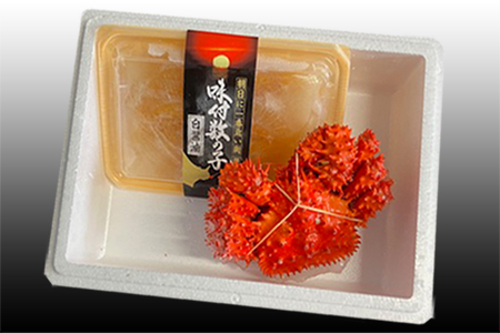 【北海道根室産】味付け数の子(白醤油)200g・花咲かに300前後～450g前後×1尾 A-36061