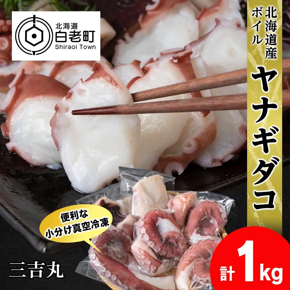 【7営業日以内発送】【北海道産】ボイルヤナギダコ 小分け1kg タコ 海鮮 白老 三吉丸