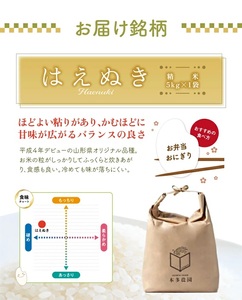 SB0697　10月中旬配送／令和7年産【精米】はえぬき　5kg 農家直送 HO