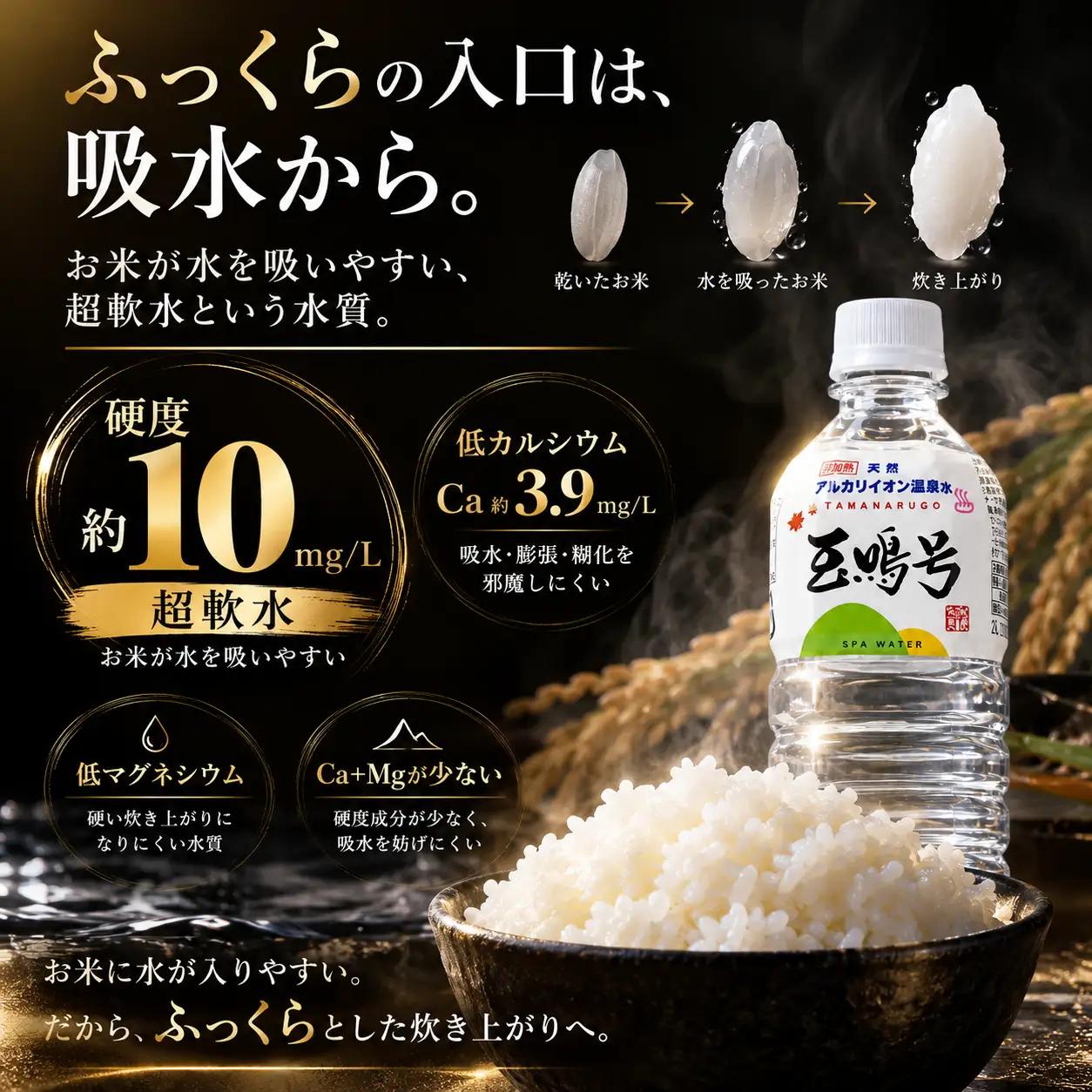 玉鳴号【定期便12回】｜宮城県鳴子温泉の天然アルカリイオン水 500ml×24本 | bi-tng-500-24-t12