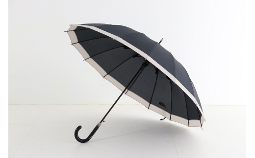 N160　紀州漆器アンブレラ『グラデ黒』１６本骨傘カバー付　ギフト箱入