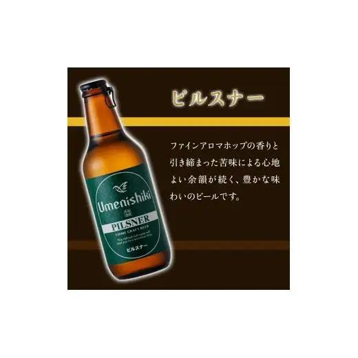 梅錦 ビール6本詰め合わせ（定番ビール5種と季節の限定ビール1種）