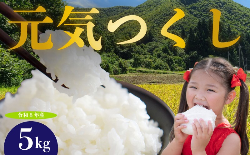 
                   元気つくし 米 5kg 令和8年産先行予約 rice ライス 米 お米 こめ コメ 白米 ブランド 数量限定 限定 国産 福岡県産米 福岡県産 長期保存 備蓄 備蓄米 防災 ご飯 飯 コメ 朝食 夕ご飯 辻園芸 福岡 川崎町
                