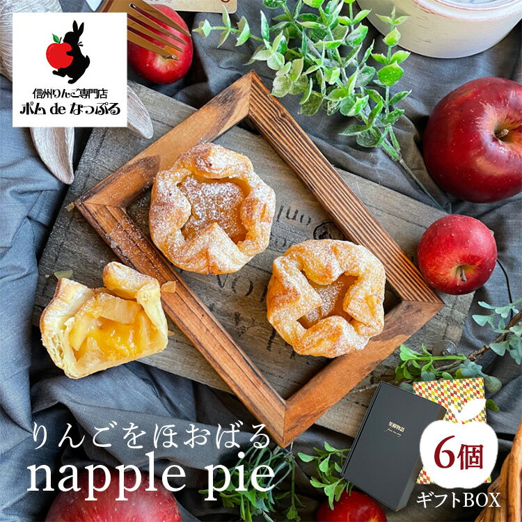 【ふるさと納税】りんごが主役！りんごをほおばる『napple pie』6個入り