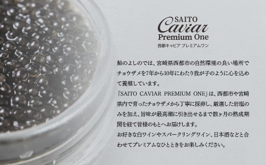 SAITO CAVIAR PREMIUM ONE SHIRO 20g＜5.5-7＞キャビア 西都市オリジナル