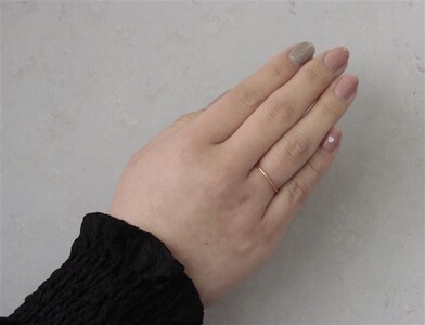 K18鍛造リング　極細0.8ｍｍ　9000495227