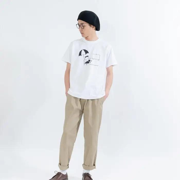 《2》【KEYMEMORY鎌倉】GrenouilleイラストTシャツ WHITE