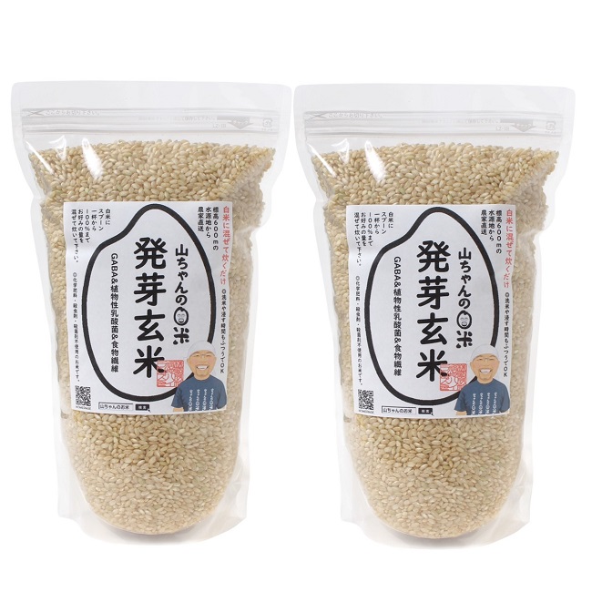農家直送『山ちゃんの発芽玄米』1500g×2袋 計3kg お米 健康