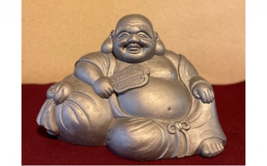 
[№5258-0692]瓦細工師手作り　【座り布袋置物】
