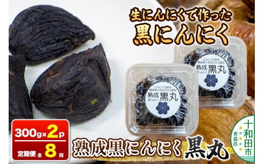 《定期便8ヶ月》生にんにくで作った黒にんにく（熟成黒にんにく）黒丸300g×2パック 約2ヶ月分 [発酵食品 黒ニンニク 熟成 国産 福地ホワイト六片種 ニンニク]