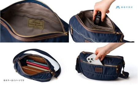 【藤巻百貨店】ダントツ撥水(登録商標) ナイロンショルダーバッグ(ネイビー) Folna 藤巻限定モデル 鞄 ショルダー バック 手提げ ファッション