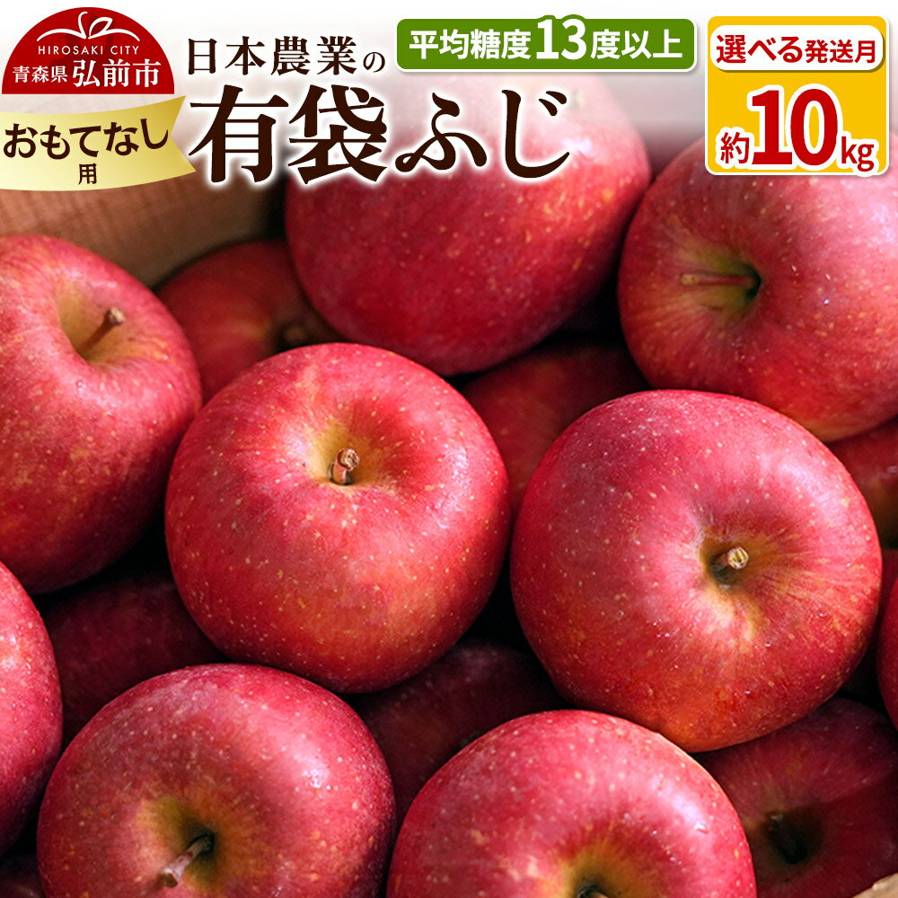 【ふるさと納税】りんご 【先行受付】平均糖度13度以上！ 有袋ふじ 約10kg おもてなし用【選べる発送月】 CA貯蔵 クール便