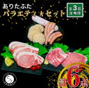 【ふるさと納税】【3回定期便 豚肉6種セット】ありたぶた バラエティAセット (豚肉6種) 3回 定期便 小分け 真空パック 豚肉 ロース バラ ウインナー ソーセージ ハンバーグ N40-4