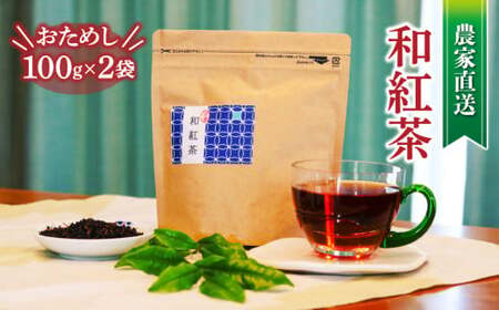 和紅茶 茶葉 100g 2袋 農家直送 紅茶 茶葉 静岡