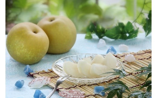 真夏にしみわたる幸水の果汁、食感をぜひお楽しみください。