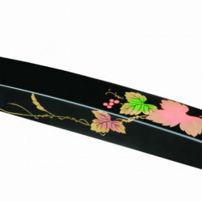 ふるさと納税 海南市 紀州漆器 漆芸 蒔絵 文鎮 長型 黒 ツタ |  | 01