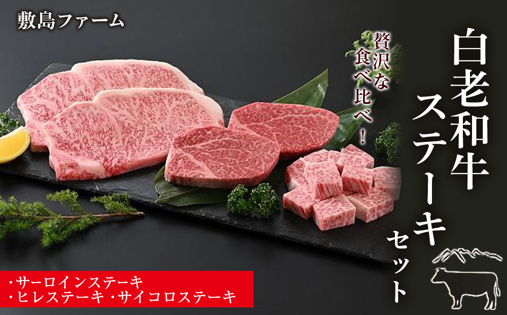 白老和牛ステーキセット《敷島ファーム》 BF015 