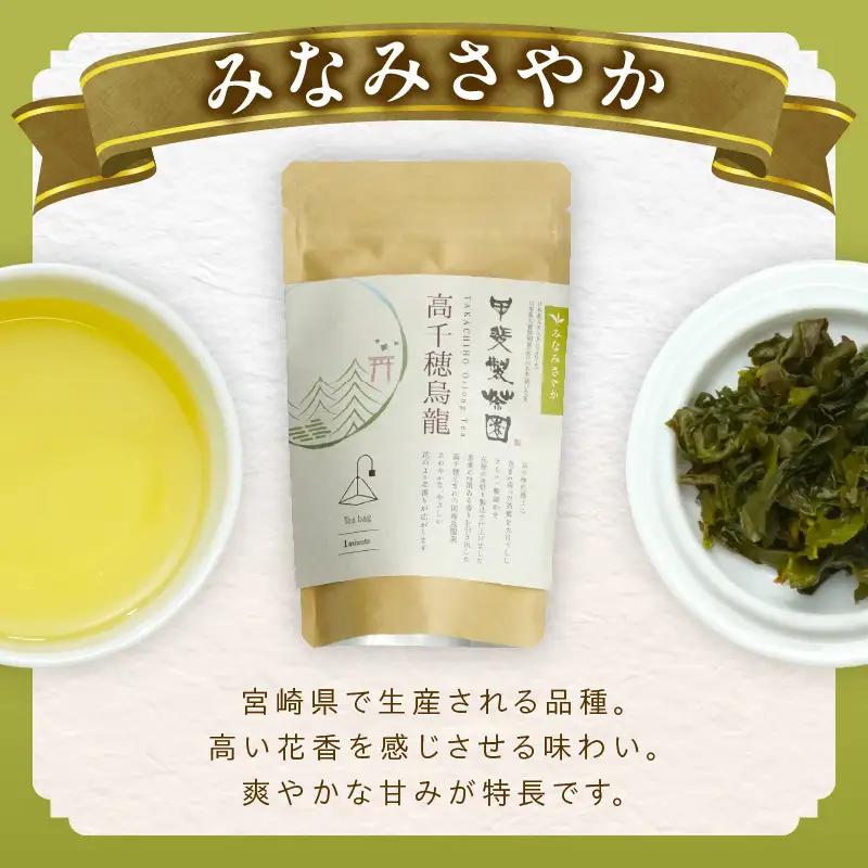 【国産烏龍茶】高千穂烏龍（ティーパック）2種4袋セット みなみさやか12包×2袋＆こうしゅん12包×2袋 国産 烏龍茶 お茶 みなみさやか こうしゅん 茶葉 ティーパック 飲み物 ティータイム さわや