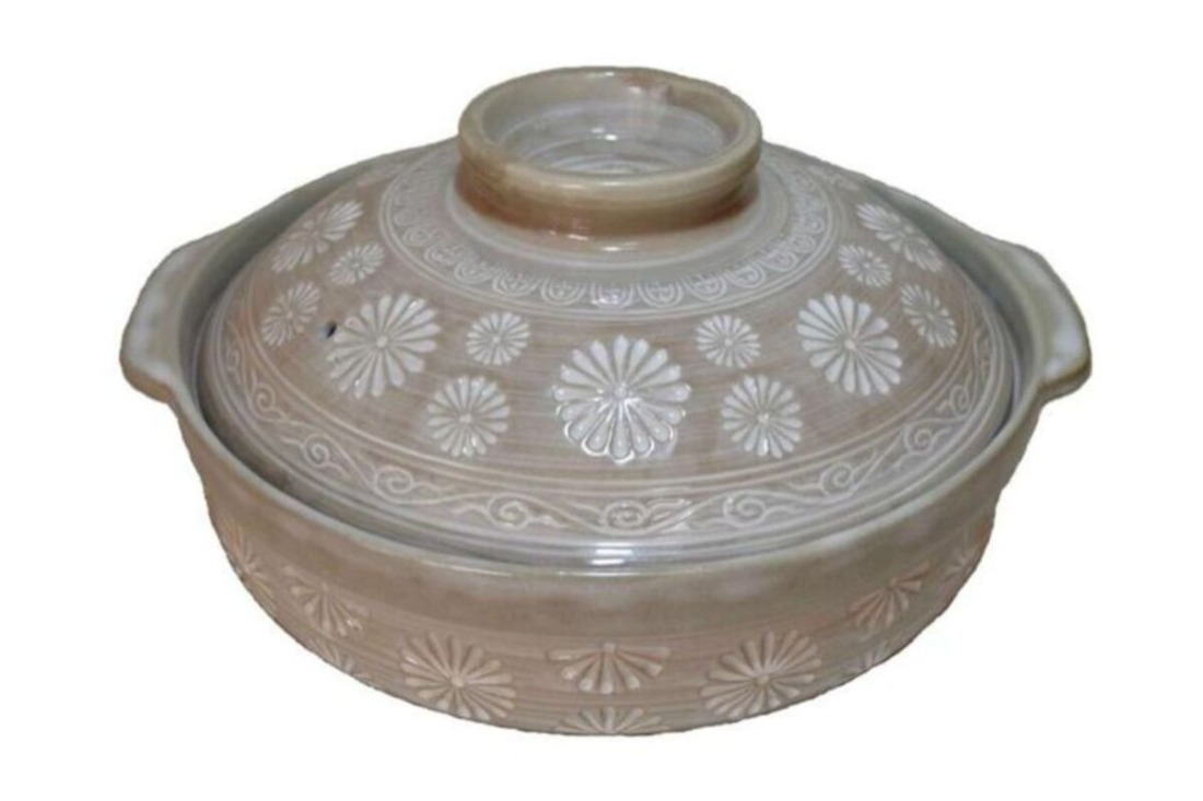 【萬古焼（ばんこやき）】三島土鍋6号 セラミックコーティング加工 内山製陶所 【土鍋 1人用 セラミック 直火用 電子レンジ対応 お手入れ簡単 食洗器対応 三重県 三重 四日市市 四日市 四日市市ふるさと納税 四日市ふるさと納税】