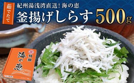 【しらす】茹でたて釜揚げしらす　500g　【冷蔵】