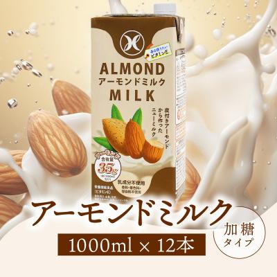 ふるさと納税 大分市 みどりアーモンドミルク 加糖タイプ 1000ml×6入×2ケース(計12本)_I07009