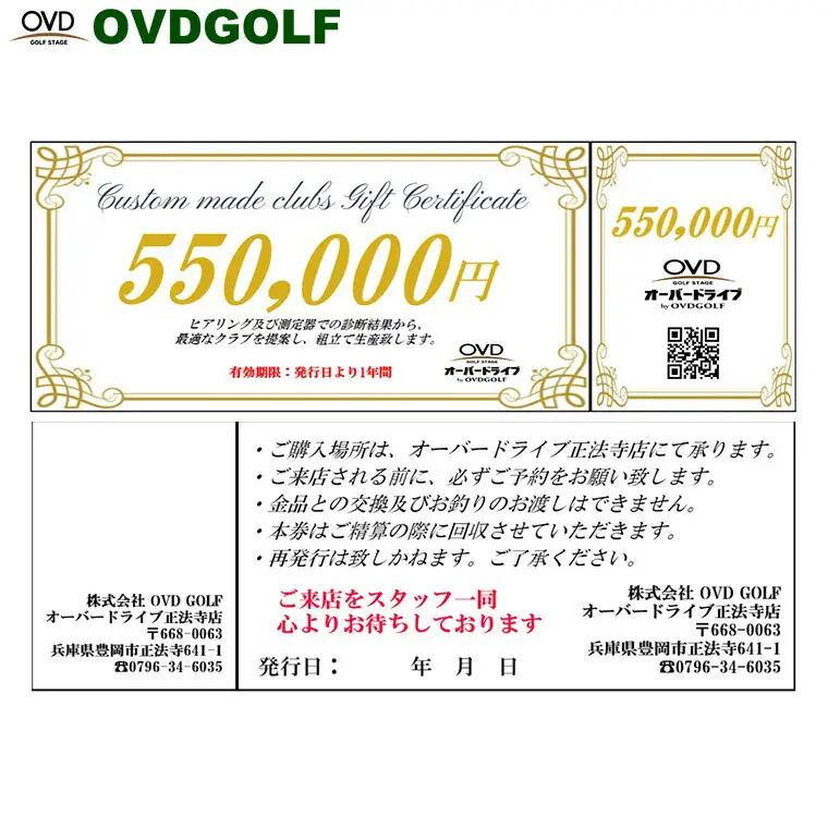 OVD GOLF ゴルフフィッティング・カスタムクラブチケット 550,000円分