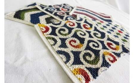 紅型コースター 5枚セット｜コースター 手染め 雑貨 染物 オリジナル おまかせ セット 沖縄県 豊見城市(CZ015)