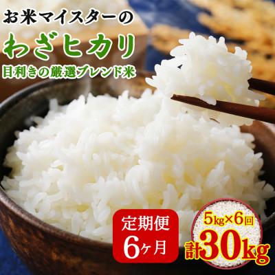 ふるさと納税 伊勢原市 【毎月定期便】ブレンド米「わざヒカリ」5kg 五つ星お米マイスターブレンド全6回