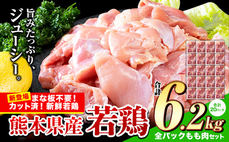 鶏肉 小分け 鶏肉 もも モモ 2セット カット済 若鶏3.1kg 《7-14日以内に出荷予定(土日祝除く)》